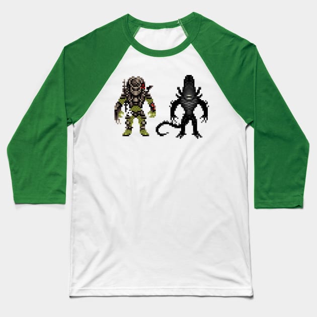 Pixel AvP Baseball T-Shirt by HtCRU